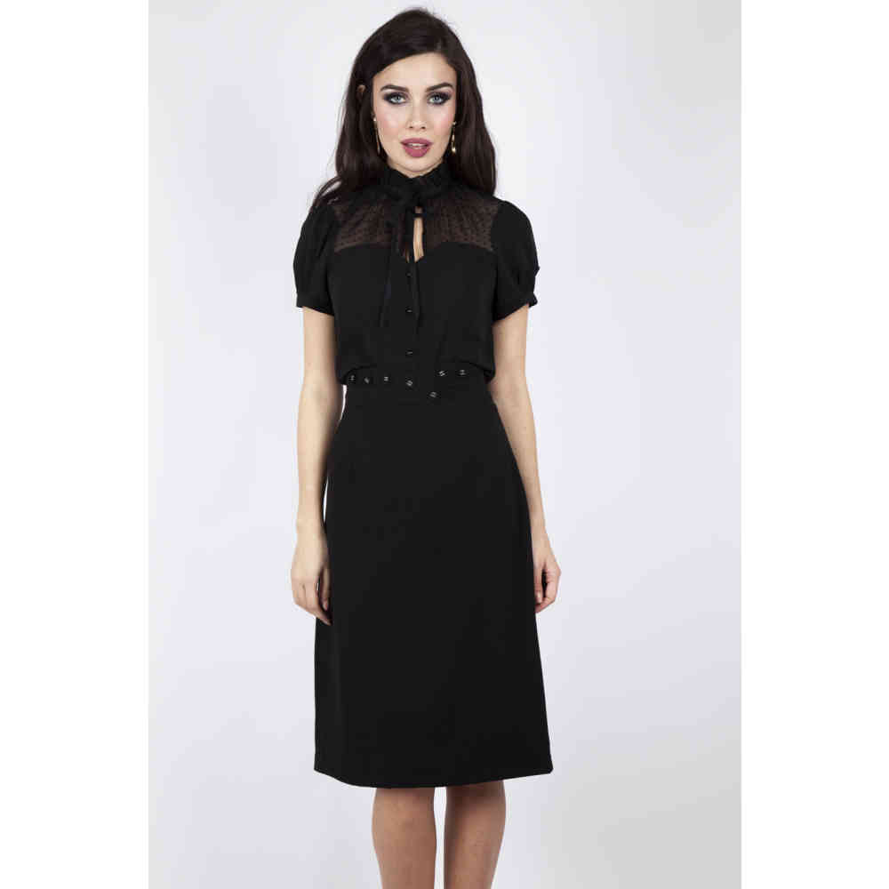Voodoo Vixen - VV X Acid Doll Coalette Blouse - Black
